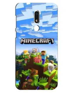 Чехол для Meizu M8 Lite с картинкой «Minecraft классический мир»