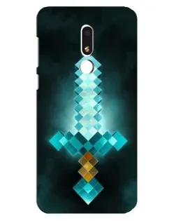 Чехол для Meizu M8 Lite с картинкой «Алмазный меч неон»
