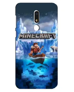 Чехол для Meizu M8 Lite с картинкой «Minecraft ледяной мир»