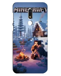 Чехол для Meizu M8 Lite с картинкой «Зимний Minecraft»