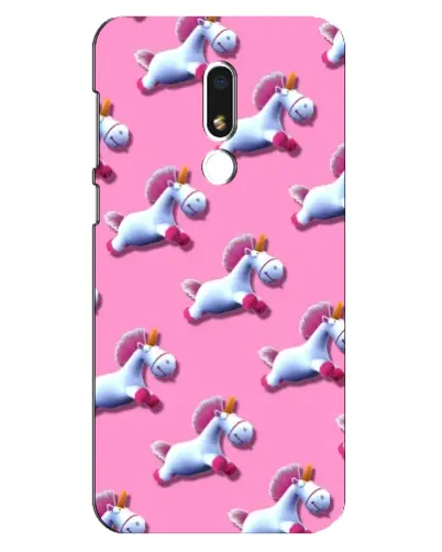 Чехол для Meizu M8 Lite с картинкой «Единороги на розовом»