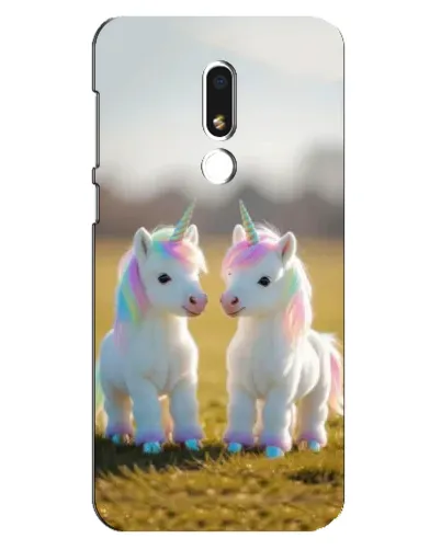 Чехол для Meizu M8 Lite с картинкой «Пара единорогов»