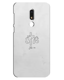 Чехол для Meizu M8 Lite с картинкой «Иоанна 3:16 Крест»