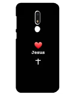 Чехол для Meizu M8 Lite с картинкой «Сердце - Jesus»