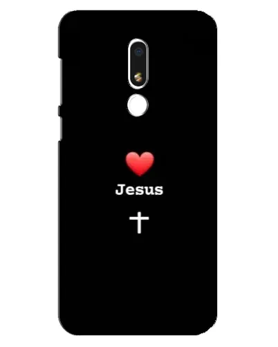 Чехол для Meizu M8 Lite с картинкой «Сердце - Jesus»
