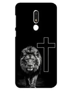 Чехол для Meizu M8 Lite с картинкой «Лев и Крест»