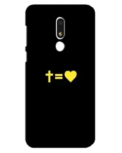 Чехол для Meizu M8 Lite с картинкой «Сердце и Крест»