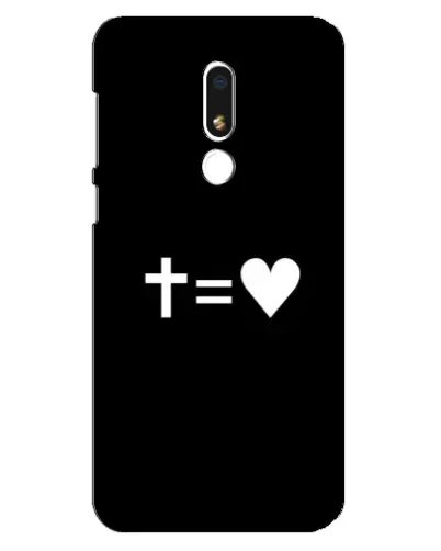 Чехол для Meizu M8 Lite с картинкой «Крест и Сердце»