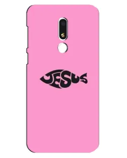 Чехол для Meizu M8 Lite с картинкой «Розовый символ  Jesus»