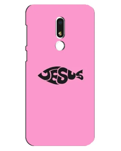 Чехол для Meizu M8 Lite с картинкой «Розовый символ  Jesus»