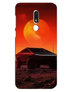 Чехол для Meizu M8 Lite с картинкой «Cybertruck на Марсе»