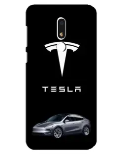 Чехол для Meizu M8 Lite с картинкой «Tesla Model Y»