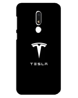 Чехол для Meizu M8 Lite с картинкой «Tesla White Logo»