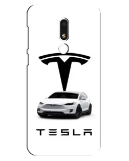 Чехол для Meizu M8 Lite с картинкой «Tesla White Style»