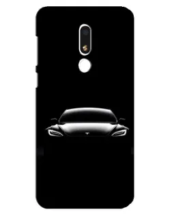 Чехол для Meizu M8 Lite с картинкой «Фары Tesla Night»