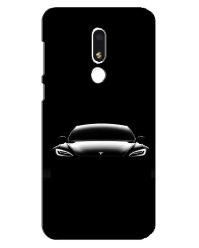 Чехол для Meizu M8 Lite с картинкой «Фары Tesla Night»
