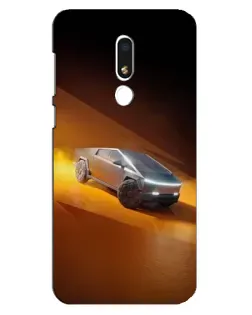 Чехол для Meizu M8 Lite с картинкой «Cybertruck в пустыне»