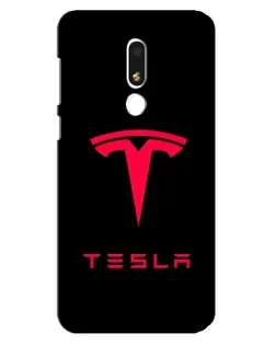 Чехол для Meizu M8 Lite с картинкой «Tesla Red Logo»