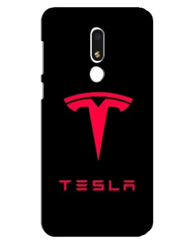 Чехол для Meizu M8 Lite с картинкой «Tesla Red Logo»