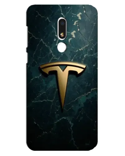 Чехол для Meizu M8 Lite с картинкой «Мраморная Tesla Gold»