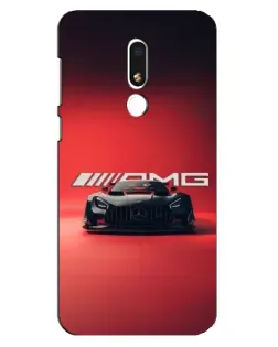 Чехол для Meizu M8 Lite с картинкой «Mercedes AMG — красная линия»