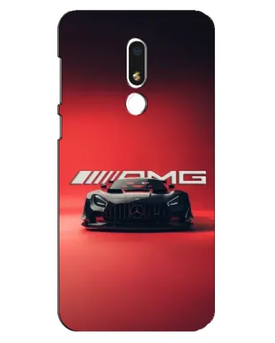 Чехол для Meizu M8 Lite с картинкой «Mercedes AMG — красная линия»