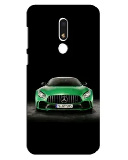 Чехол для Meizu M8 Lite с картинкой «Mercedes — неоновый лого»