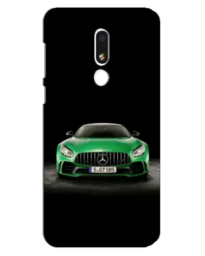 Чехол для Meizu M8 Lite с картинкой «Mercedes — неоновый лого»