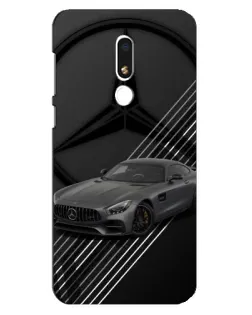 Чехол для Meizu M8 Lite с картинкой «Mercedes AMG — графика»