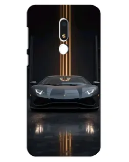 Чехол для Meizu M8 Lite с картинкой «Lamborghini золотые линии»