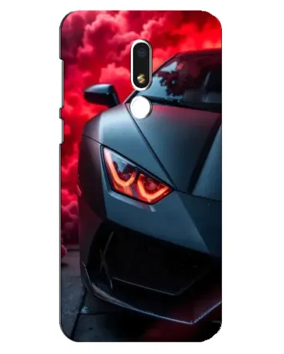 Чехол для Meizu M8 Lite с картинкой «Lamborghini красное сияние»