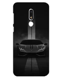 Чехол для Meizu M8 Lite с картинкой «Lamborghini симметрия дорог»