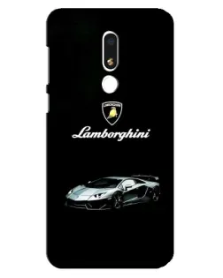 Чехол для Meizu M8 Lite с картинкой «Логотип Lamborghini классика»