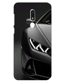 Чехол для Meizu M8 Lite с картинкой «Lamborghini фары детализация»