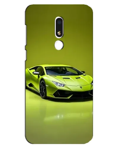 Чехол для Meizu M8 Lite с картинкой «Салатовый Lamborghini Huracan»