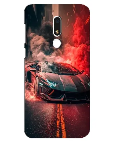 Чехол для Meizu M8 Lite с картинкой «Lamborghini красный дым»