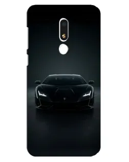 Чехол для Meizu M8 Lite с картинкой «Черный Lamborghini Aventador»