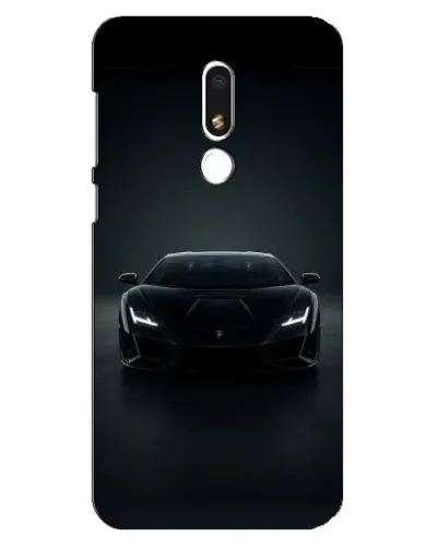 Чехол для Meizu M8 Lite с картинкой «Черный Lamborghini Aventador»