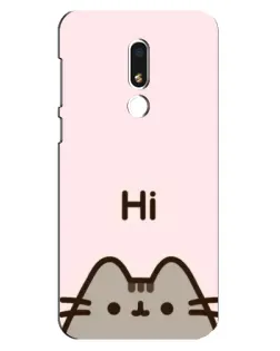Чехол для Meizu M8 Lite с картинкой «Пушин говорит Hi»