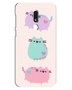 Чехол для Meizu M8 Lite с картинкой «Pusheen трио»