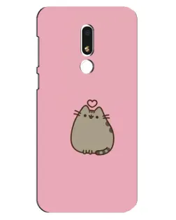 Чехол для Meizu M8 Lite с картинкой «Pusheen сердце»