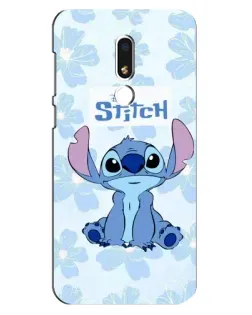 Чехол для Meizu M8 Lite с картинкой «Stitch среди цветов»
