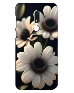 Чехол для Meizu M8 Lite с картинкой «Белые маргаритки макро»