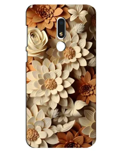 Чехол для Meizu M8 Lite с картинкой «Бежевый флористический декор» Чехол для Meizu M8 Lite с картинкой «Бежевый флористический декор»