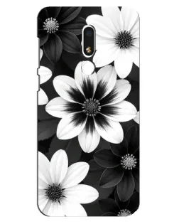 Чехол для Meizu M8 Lite с картинкой «Монохромные астры»