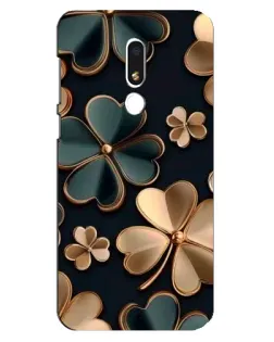 Чехол для Meizu M8 Lite с картинкой «Клевер в золоте»