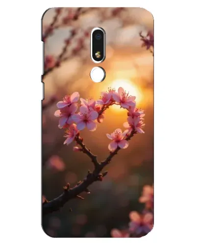 Чехол для Meizu M8 Lite с картинкой «Розовый цвет сердце на фоне заката» Чехол для Meizu M8 Lite с картинкой «Розовый цвет сердце на фоне заката»
