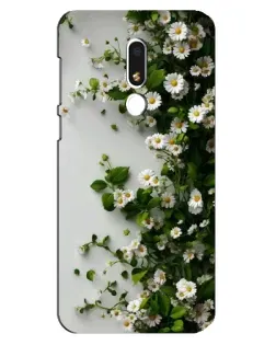 Чехол для Meizu M8 Lite с картинкой «Ветка мелких белых цветов»