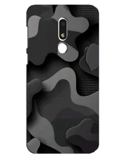Чехол для Meizu M8 Lite с картинкой «Темный абстрактный камуфляж»