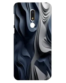 Чехол для Meizu M8 Lite с картинкой «Объемные синие складки»